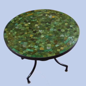 Table verte en Zellige marocain de 60 cm en diamètre