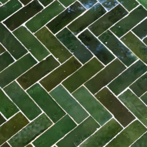 Zellige Chevron Vert - Mur et Sol