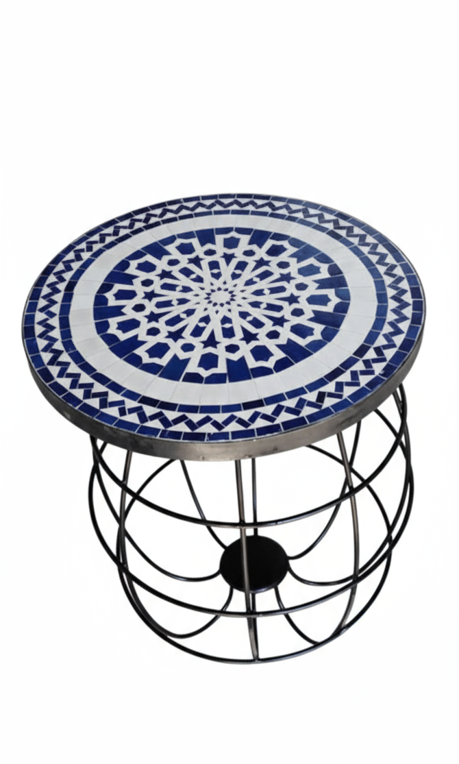 Table en Zellige marocain 60cm en diamètre