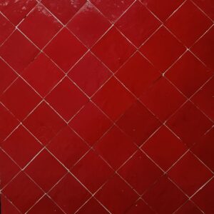 Carreaux Zellige Rouge Brillant 10x10 cm