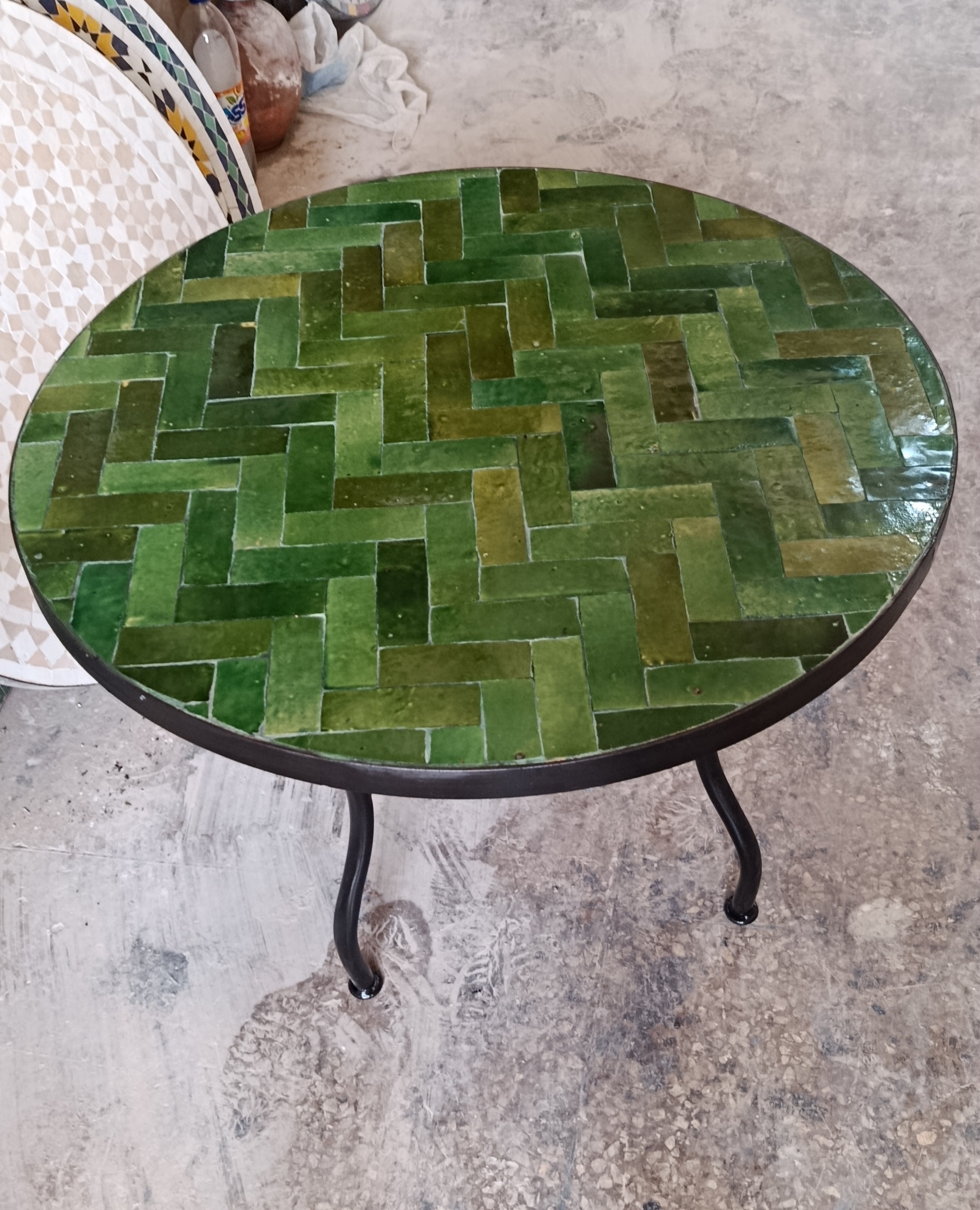 Table en Zellige marocain 70cm en diamètre