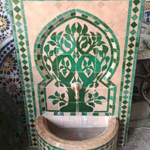 Fontaine murale en zellige marocain – Fait main